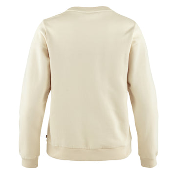 Fjallraven Womens  Logo Sweater Chalk White / Flame Orange - Parasol Store