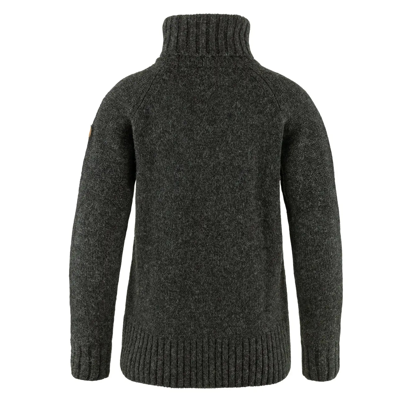 Fjallraven Womens Ovik Cable Knit Roller Neck Dark Grey - Parasol Store
