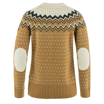 Fjallraven Womens Ovik Knit Sweater Buckwheat Brown / Chalk White - Parasol Store
