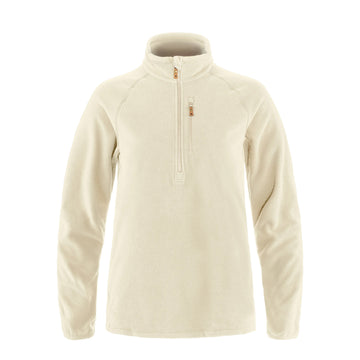 Fjallraven Womens Ovik Lite Fleece Half Zip Chalk White - Parasol Store
