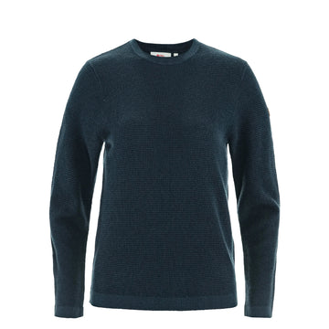 Fjallraven Womens Ovik Lite Knit Sweater Dark Navy - Parasol Store