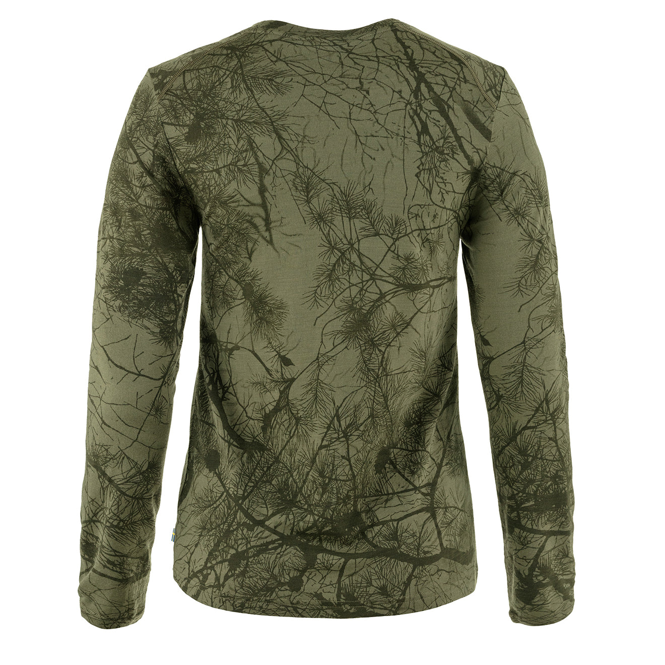 Fjallraven Womens Varmland Wool LS Green Camo - Parasol Store