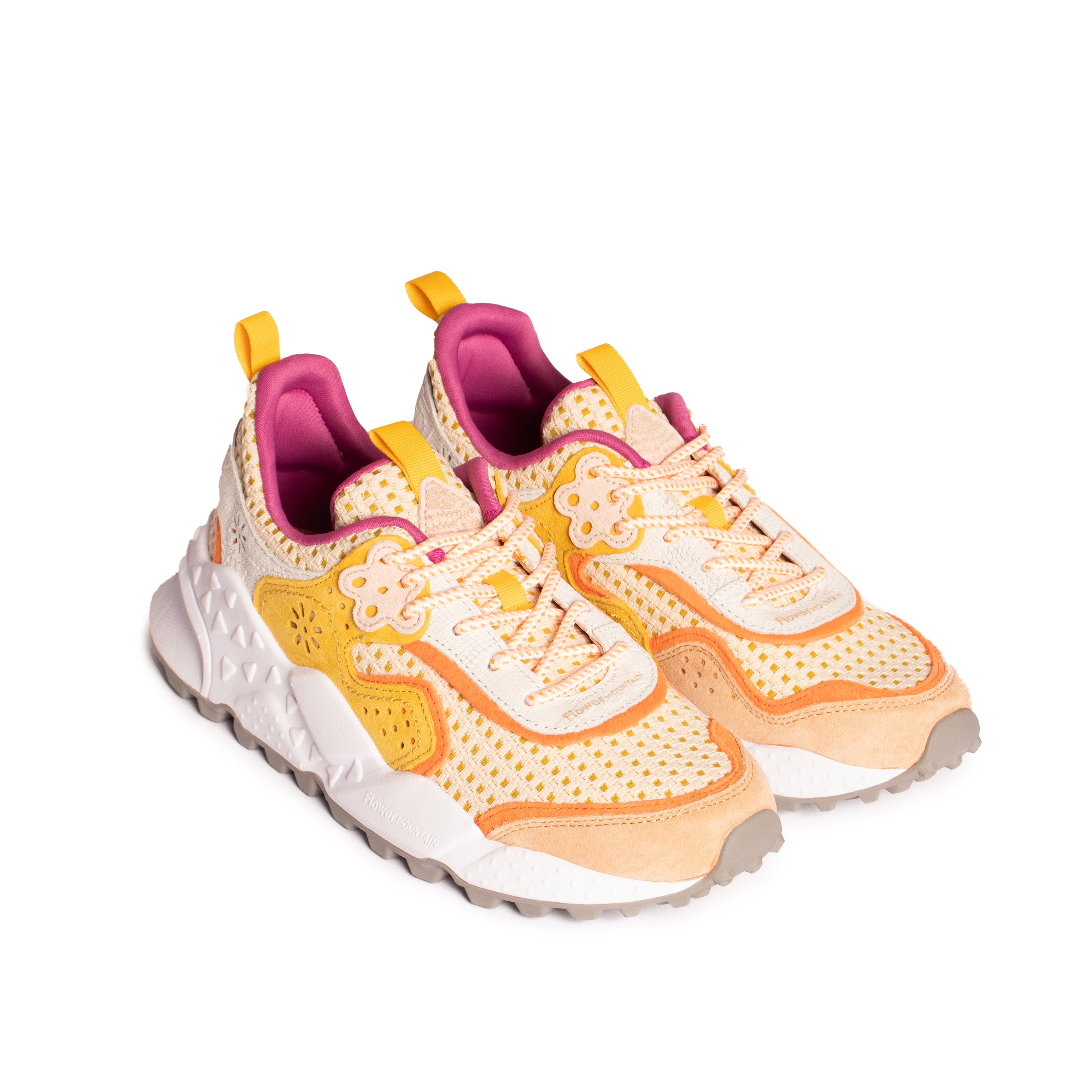 Flower Mountain Womens Koetsu Suede Checkered Beige / Ocra - Parasol Store