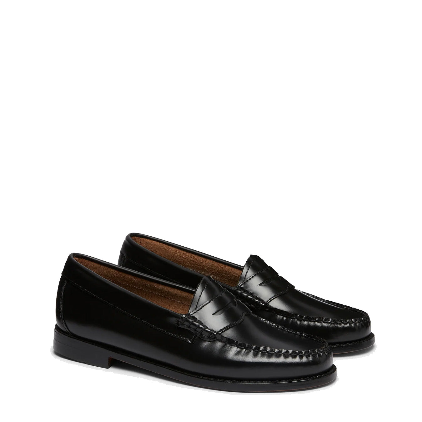 G.H.Bass Womens Bass Weejun Penny Loafer Black Leather - Parasol Store