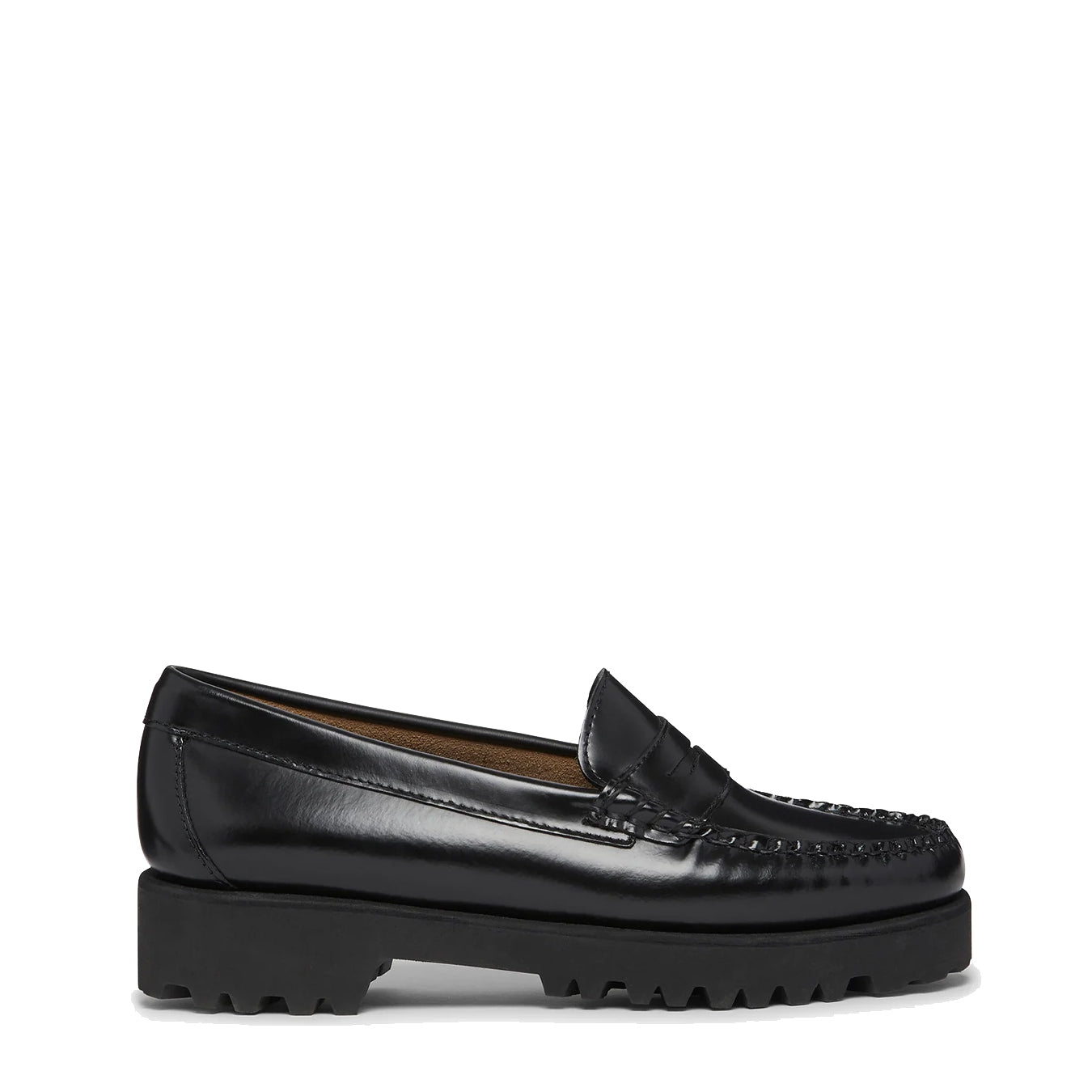 G.H.Bass Womens Weejuns 90s Penny Loafers Black Leather - Parasol Store