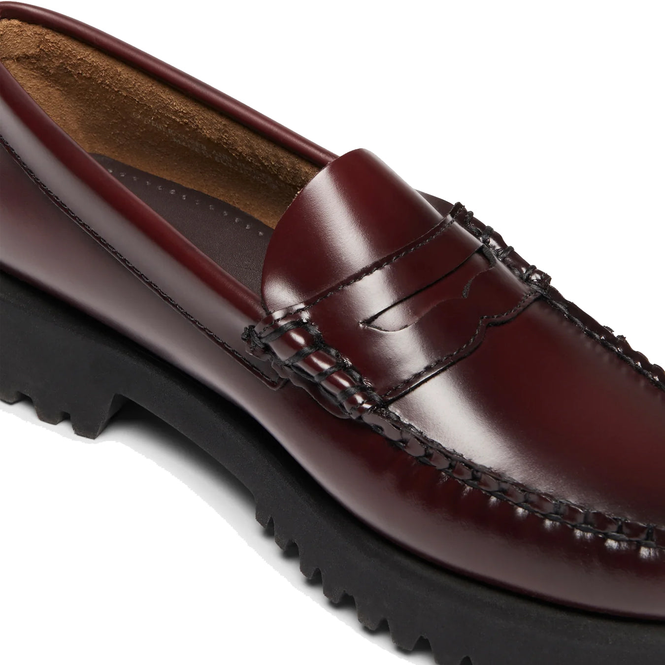 G.H.Bass Womens Weejuns 90s Penny Loafers Wine Leather - Parasol Store