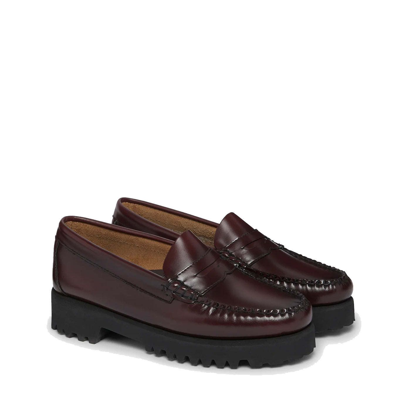 G.H.Bass Womens Weejuns 90s Penny Loafers Wine Leather - Parasol Store