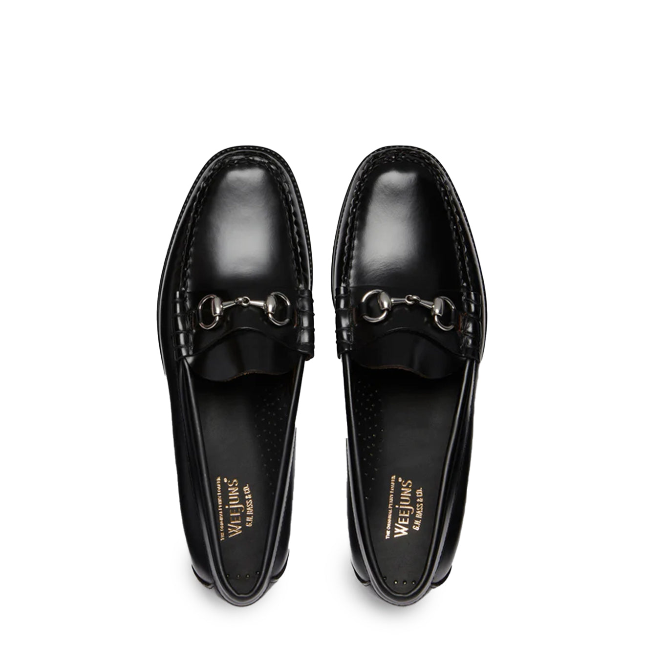 G.H Bass Easy Weejun Lincoln Moc Black Leather - Parasol Store