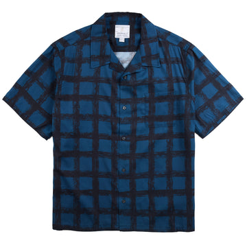Gramicci Checkerd Rayon Shirt Midnight - Parasol Store