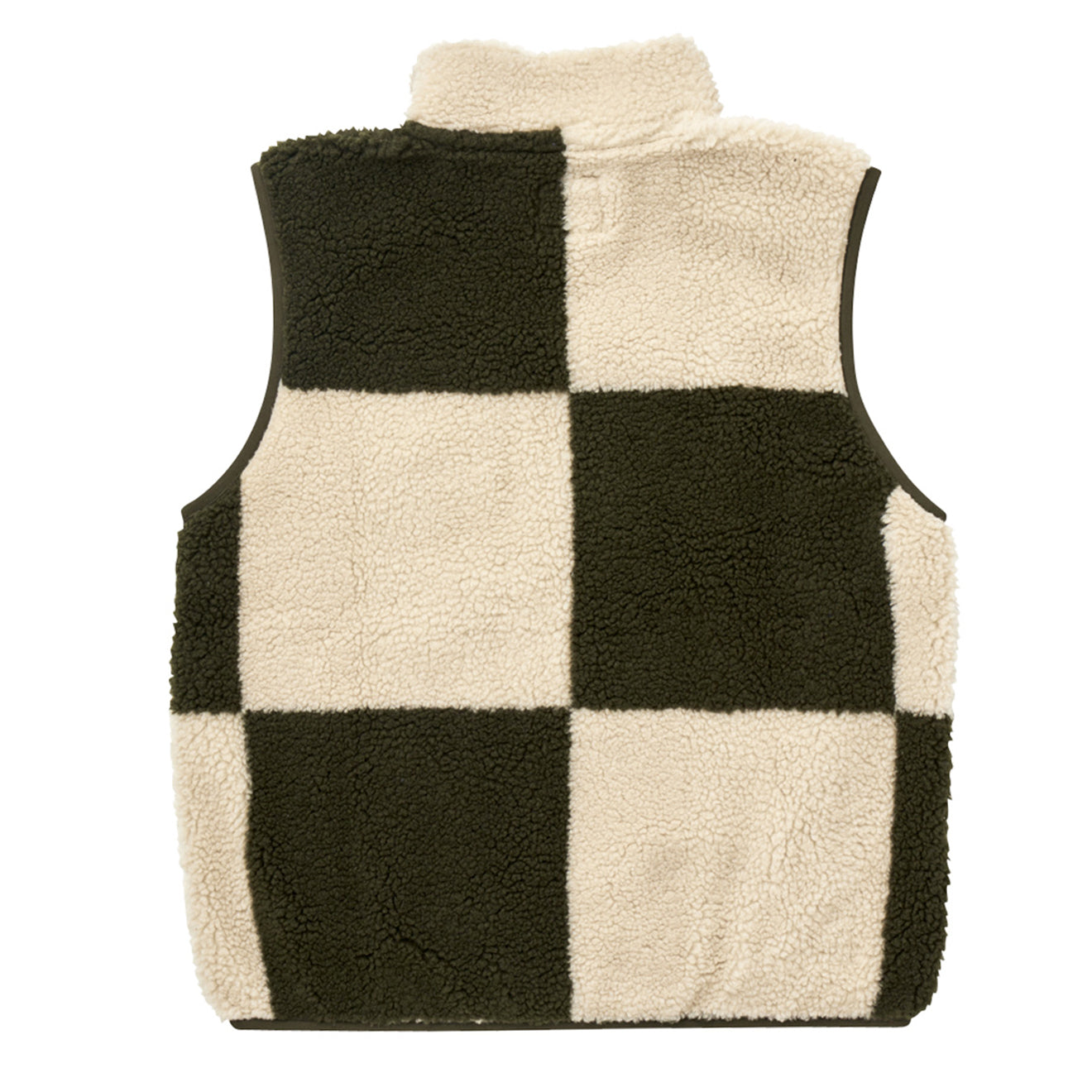 Gramicci Checkered Sherpa Vest Natural / Olive Check - Parasol Store