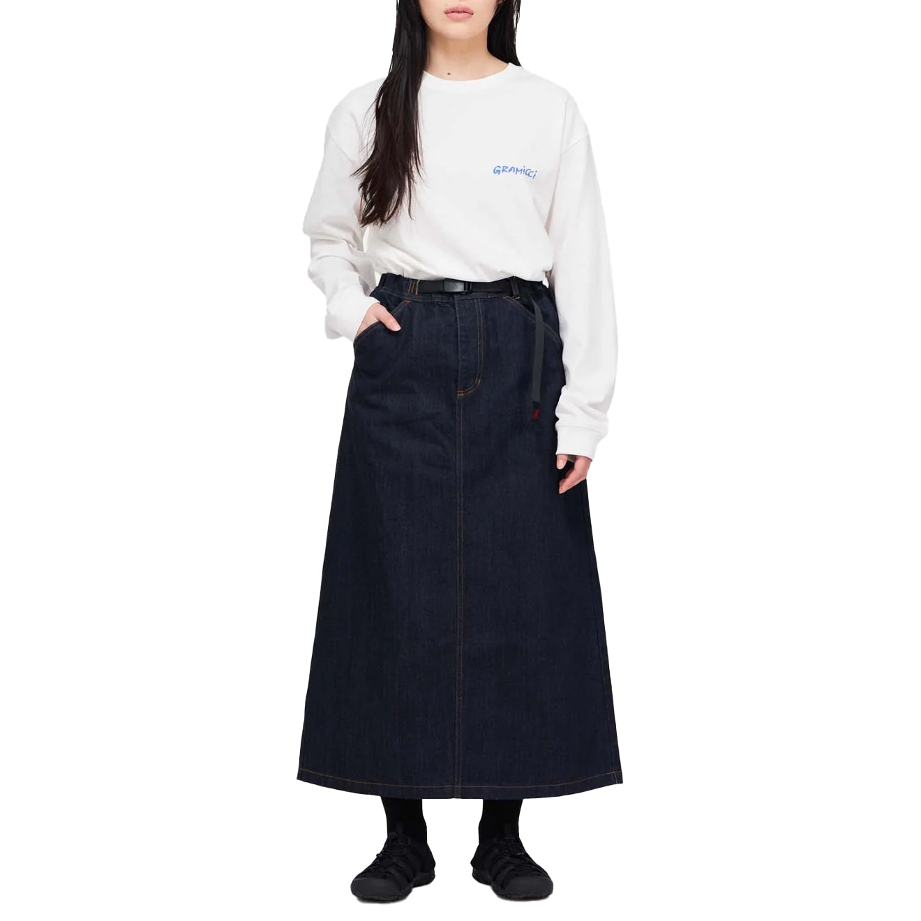Gramicci Womens Japanese Denim Skirt Indigo - Parasol Store