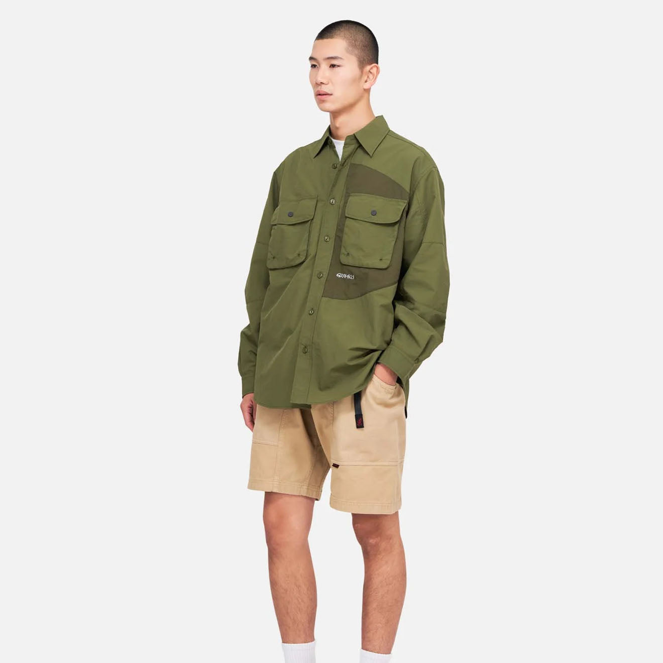 Gramicci Nylon Brentwood Shirt Olive - Parasol Store