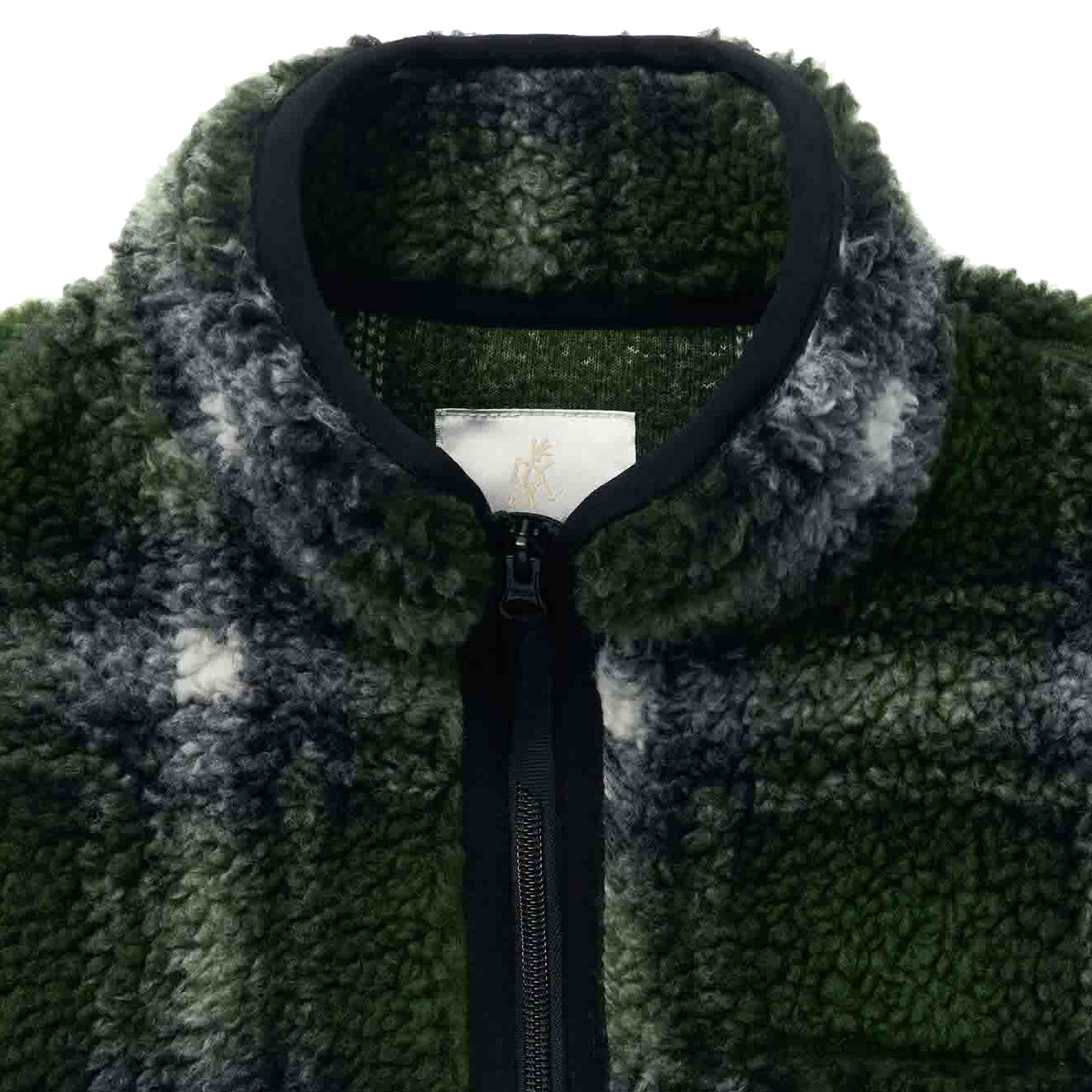 Gramicci Shadow Plaid Sherpa Jacket Olive Shadow Plaid - Parasol Store