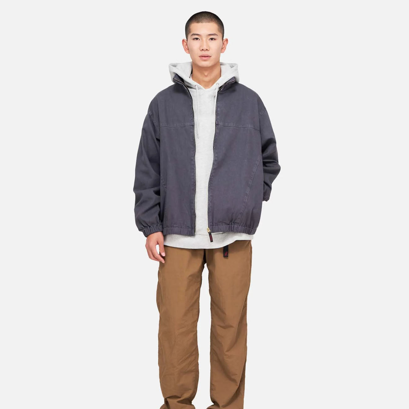 Gramicci Twill-Around Jacket Fossil Grey Pigment - Parasol Store