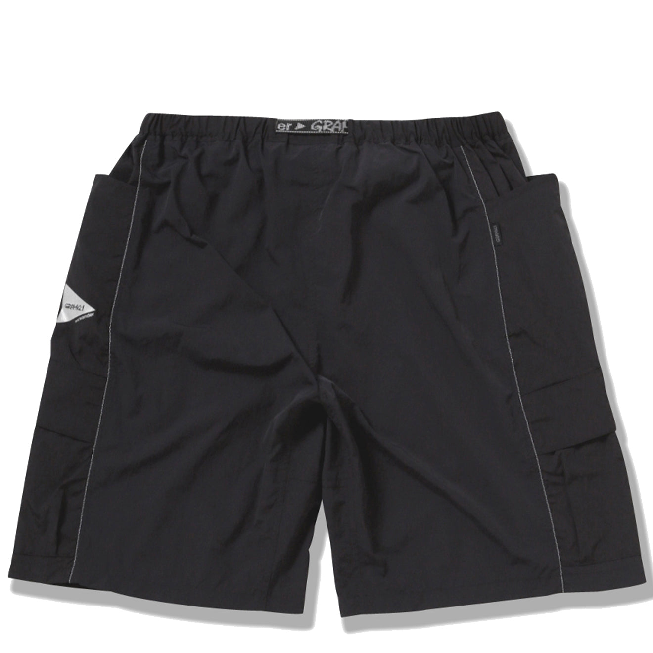 Gramicci x And Wander Patchwork Wind Short Black - Parasol Store