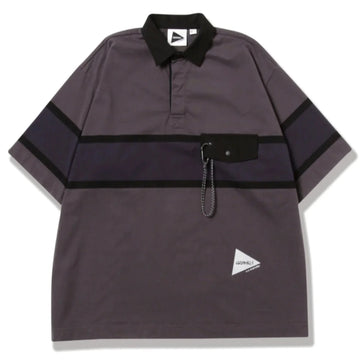 Gramicci x And Wander Tech Rugby Shirt Charcoal - Parasol Store