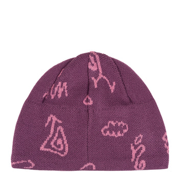 Hikerdelic Petroglyph Skull Beanie Grape - Parasol Store