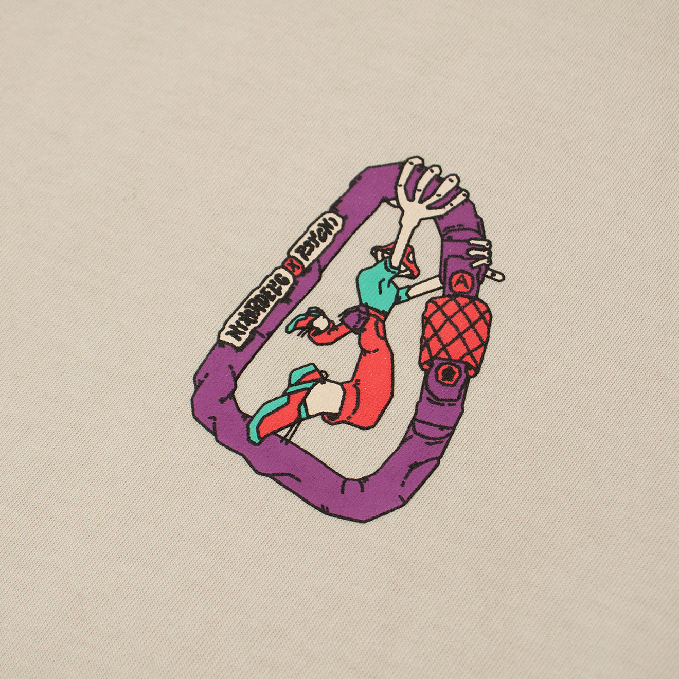 Hikerdelic x Psychi Hang on SS T-Shirt Off White - Parasol Store