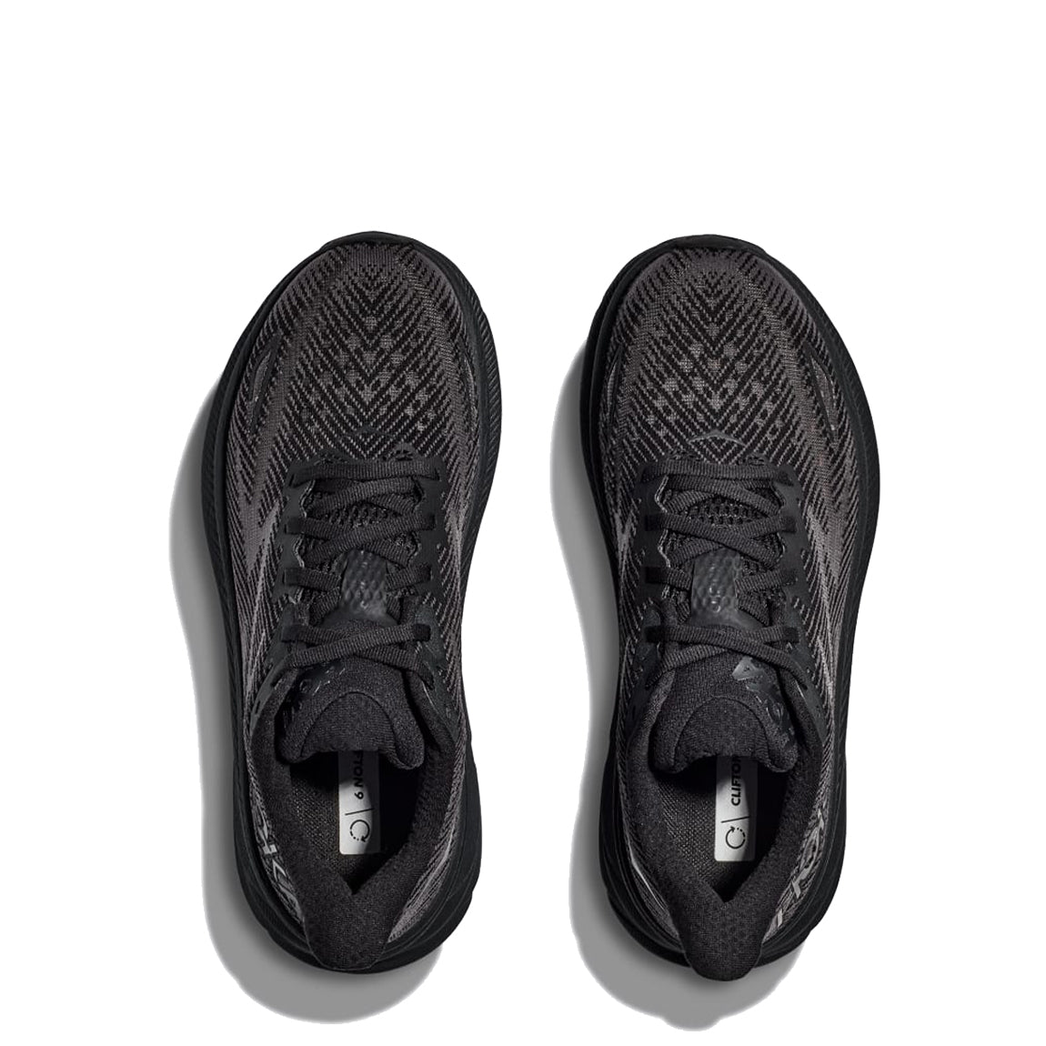 Hoka Womens Clifton 9 Trainer Black / Black - Parasol Store