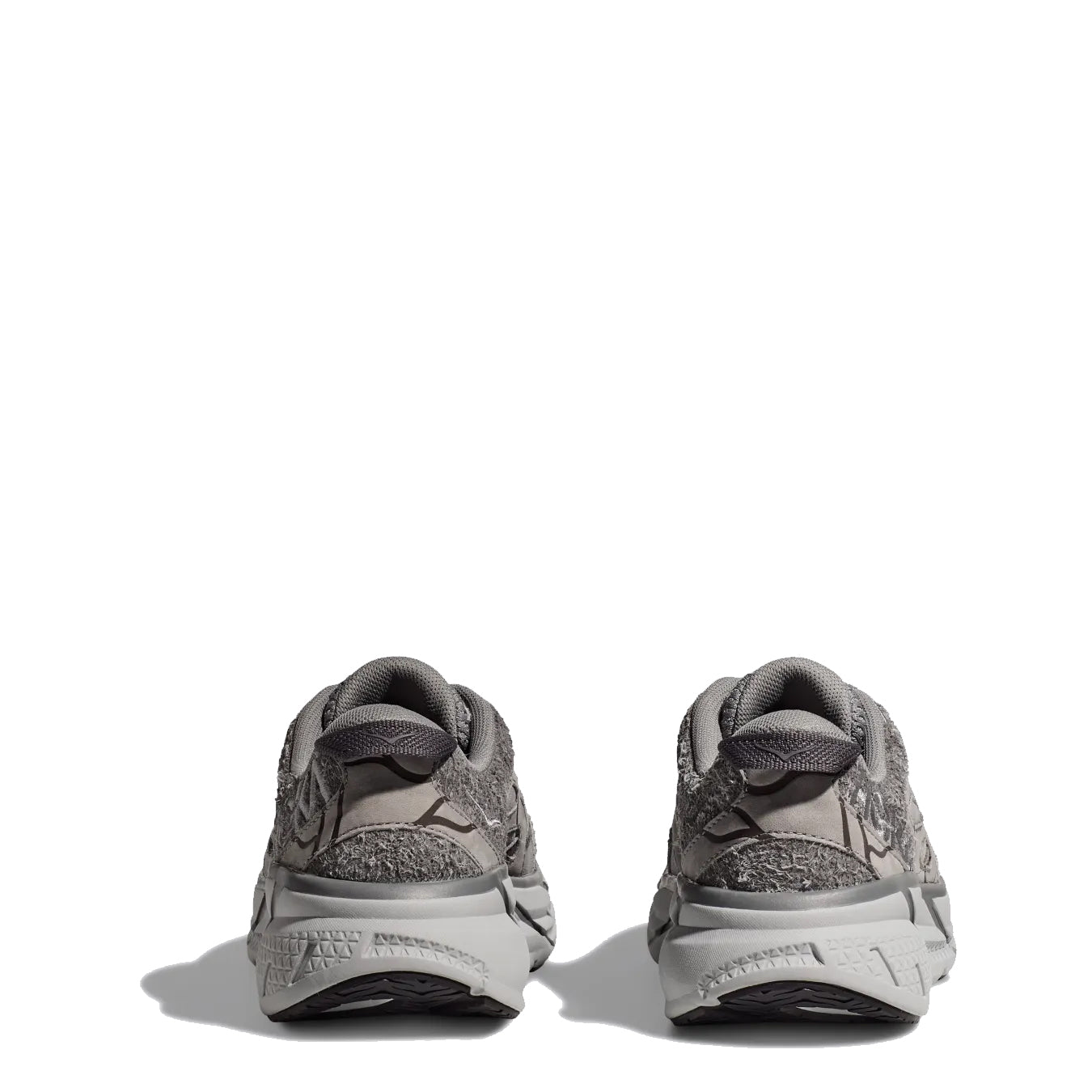 Hoka Womens Elite Terrain System Clifton L Suede TP Trainer Galactic Grey / Satellite Grey - Parasol Store