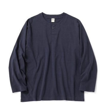 Jackman Henleyneck L/S T-shirt Classic Navy - Parasol Store