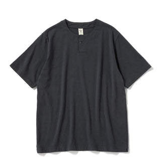Jackman Henleyneck S/S T-Shirt Dark Blue Gray - Parasol Store