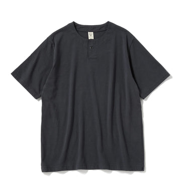 Jackman Henleyneck S/S T-Shirt Dark Blue Gray - Parasol Store