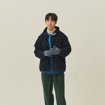 Kappy Corduroy Mountain Jacket Navy - Parasol Store