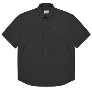 Kappy Cotton Snap Half Shirt Charcoal - Parasol Store