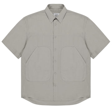 Kappy Cotton Snap Half Shirt Light Gray - Parasol Store