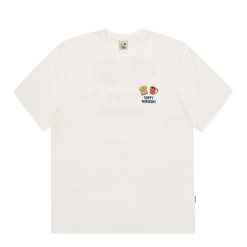 Kappy Kappy Morning Half T-Shirt Toru Fukuda Edition White - Parasol Store