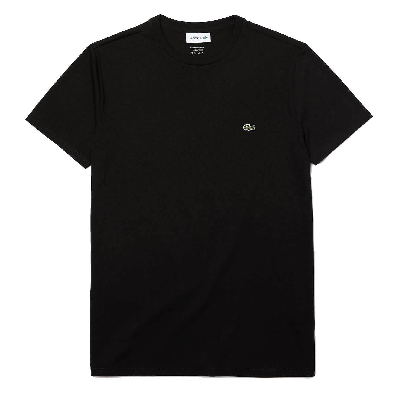 Lacoste Crew Neck Pima Cotton T-Shirt Black - Parasol Store