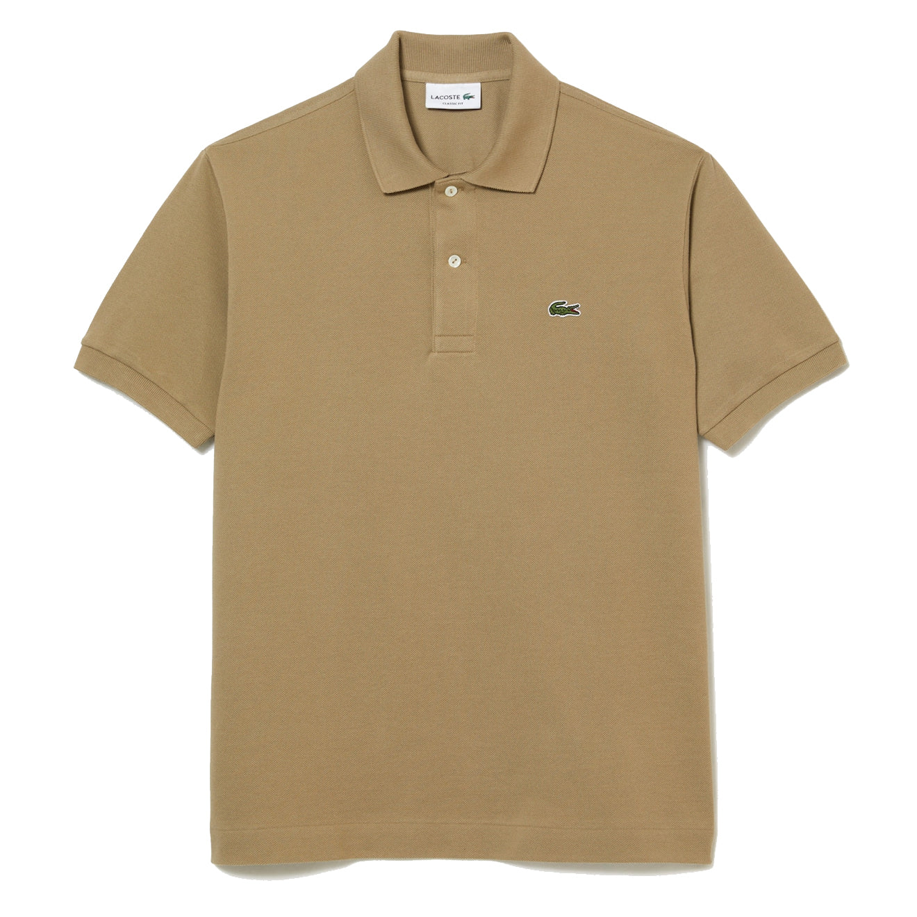 Lacoste Original S/S L.12.12 Petit Piqué Cotton Polo Shirt Beige - Parasol Store