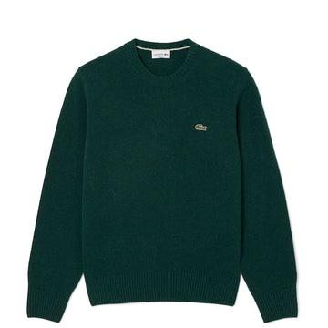 Lacoste Carded Wool Crew Neck Sweater Sinople Green - Parasol Store