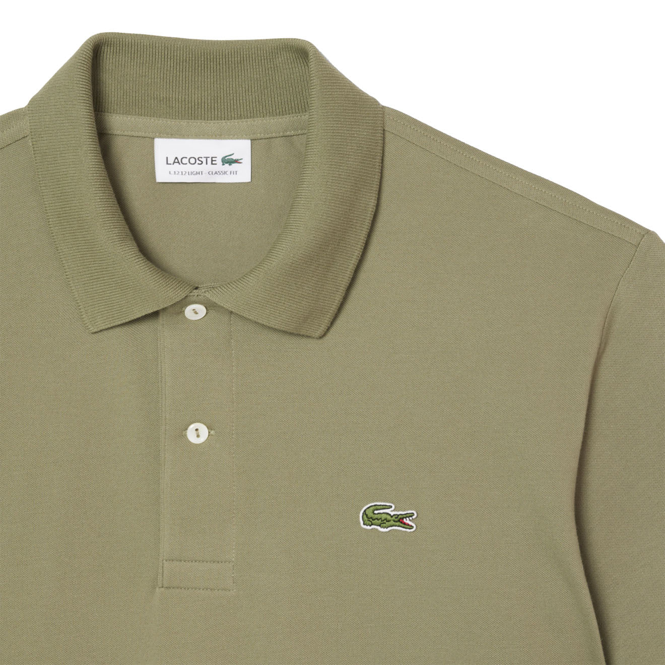 Lacoste Classic Fit L. 12. 12 Original Pique Polo Shirt Khaki - Parasol Store