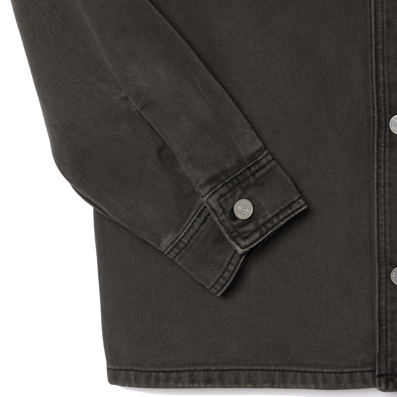 Lacoste Coloured Denim Classic Collar Overshirt Eco Noir - Parasol Store