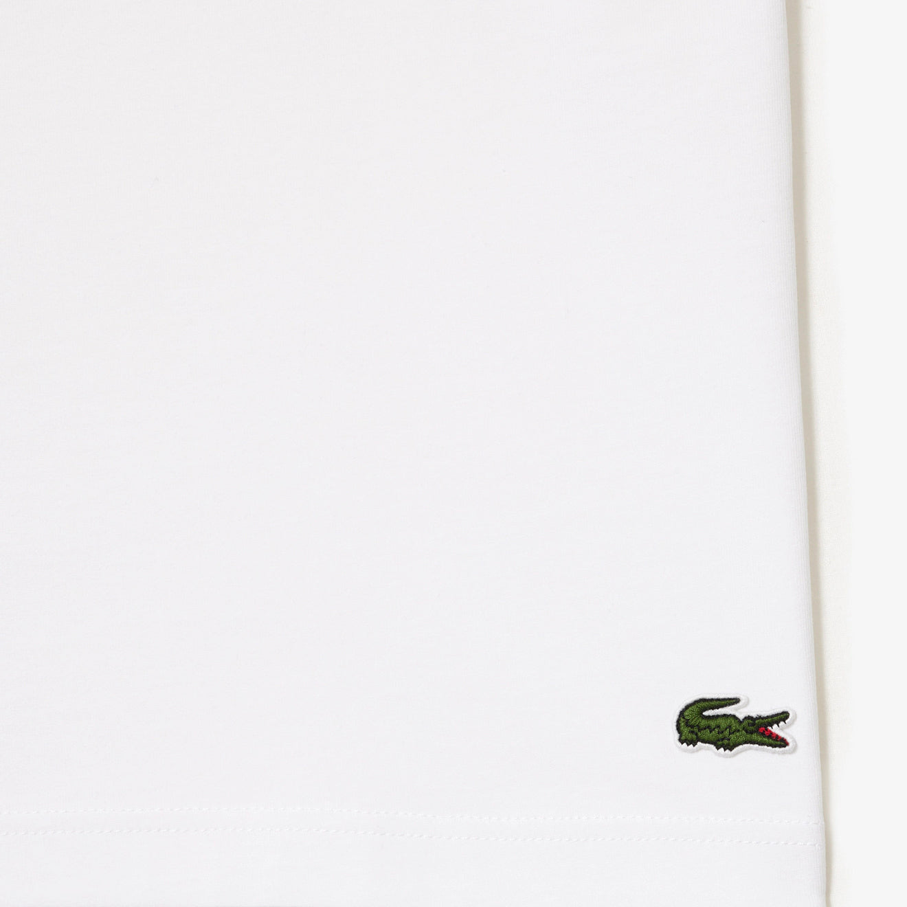Lacoste Cotton Jersey Signature Print T-Shirt White - Parasol Store