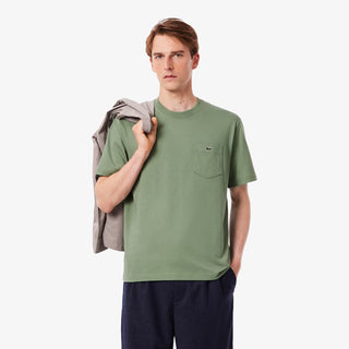 Lacoste Cotton T-Shirt with Breast Pocket Green