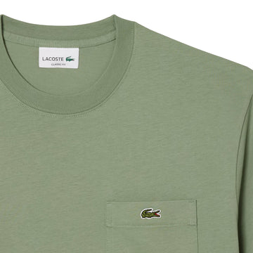 Lacoste Cotton T-Shirt with Breast Pocket Green