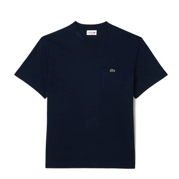 Lacoste Cotton T-Shirt with Breast Pocket Midnight Blue - Parasol Store