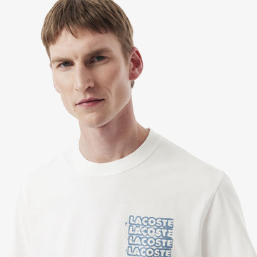 Lacoste Crocodile Blur Graffiti S/S Tee Flour / Limestone - Parasol Store