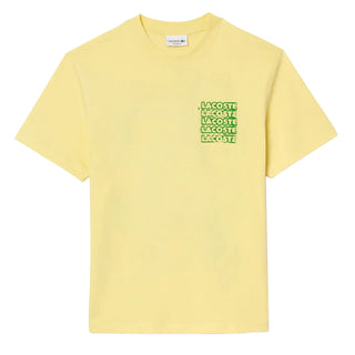 Lacoste Crocodile Blur Graffiti S/S Tee Yellow - Parasol Store