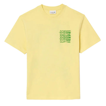 Lacoste Crocodile Blur Graffiti S/S Tee Yellow - Parasol Store