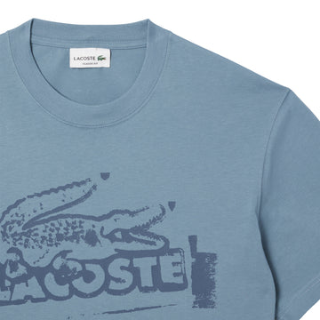 Lacoste Crocodile Graffiti S/S Tee Blue - Parasol Store