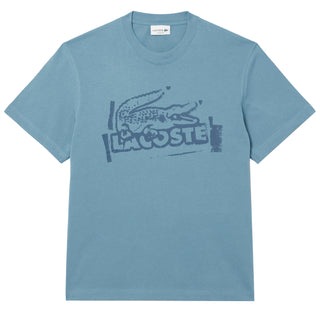 Lacoste Crocodile Graffiti S/S Tee Blue - Parasol Store
