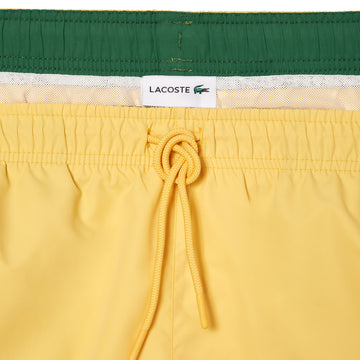 Lacoste Lightweight Swim Shorts Yellow / Green - Parasol Store