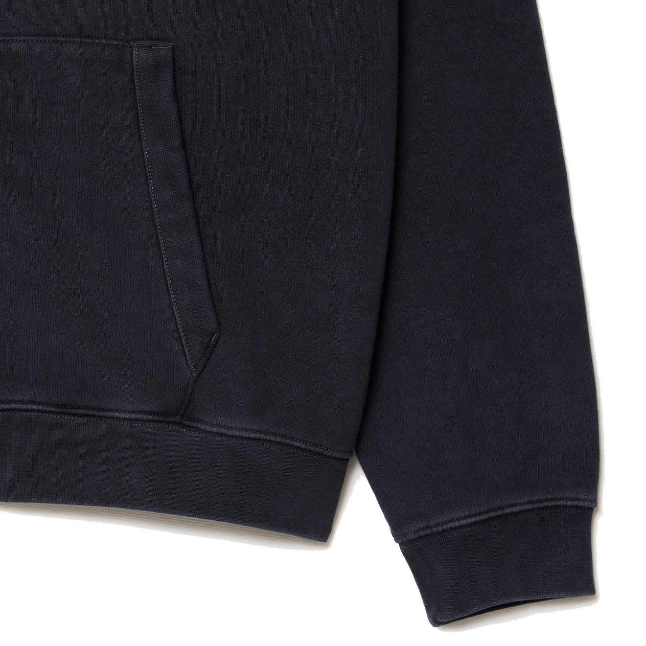 Lacoste Loose Fit Washed Effect Hoodie Black - Parasol Store