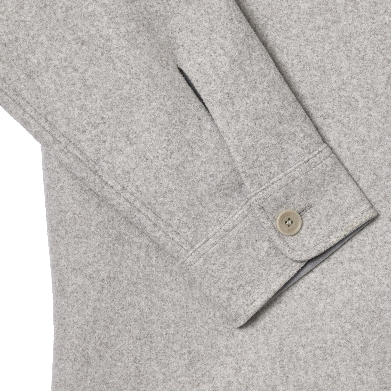 Lacoste Oversized Flannel Overshirt Grey Chine - Parasol Store