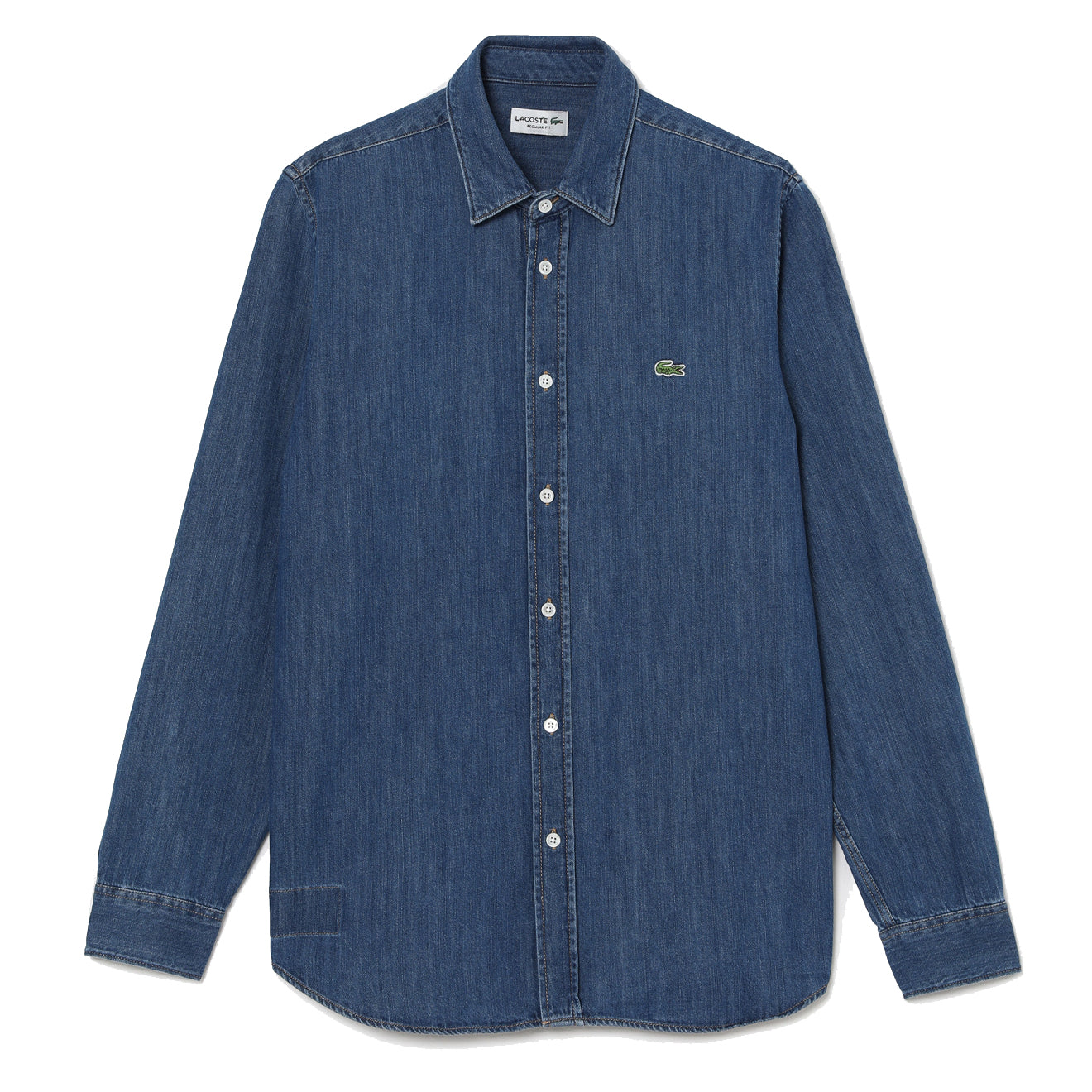 Lacoste Regular Fit Denim Shirt Blue - Parasol Store