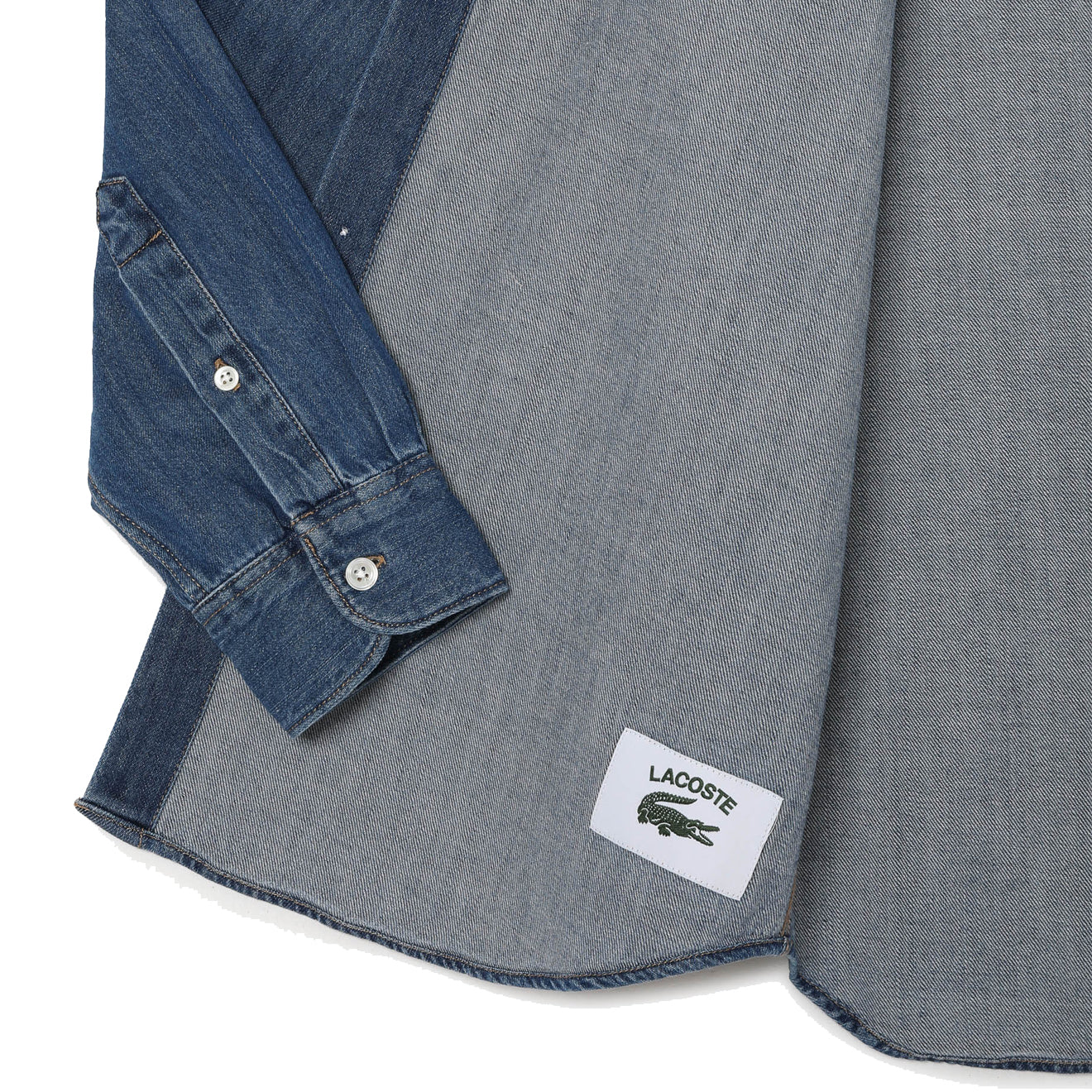 Lacoste Regular Fit Denim Shirt Blue - Parasol Store